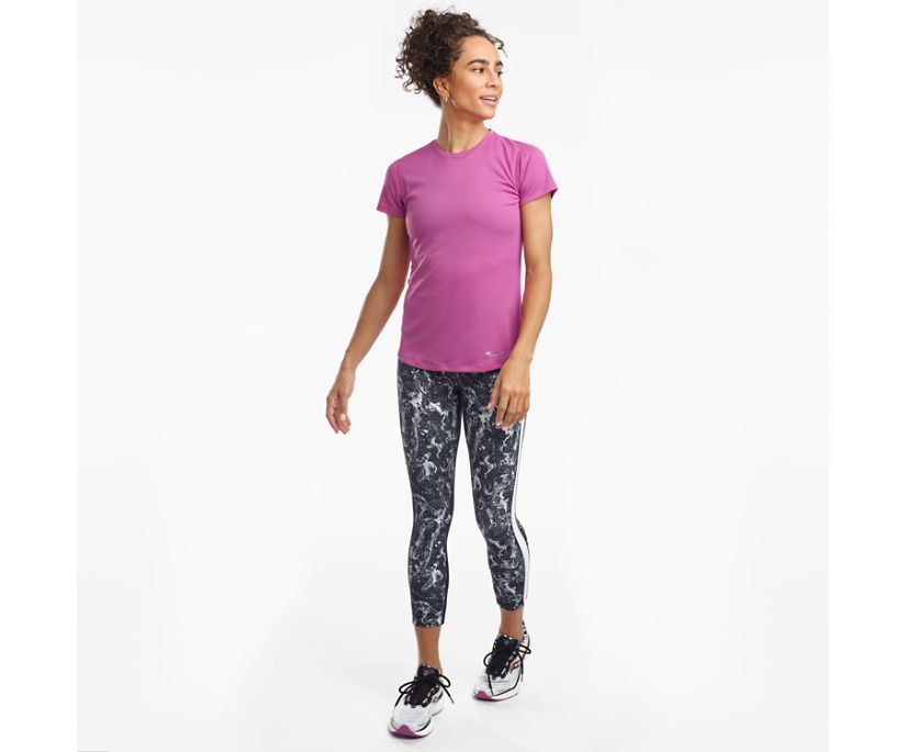 Saucony Stopwatch Short Sleeve Women's Shirts Purple | Canada 302HAPK